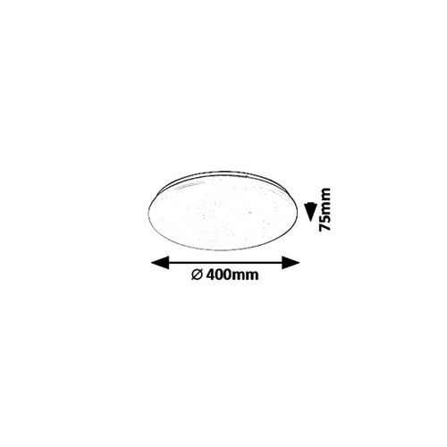 Rabalux Danny, plafonjera, LED 36W, bela slika 5