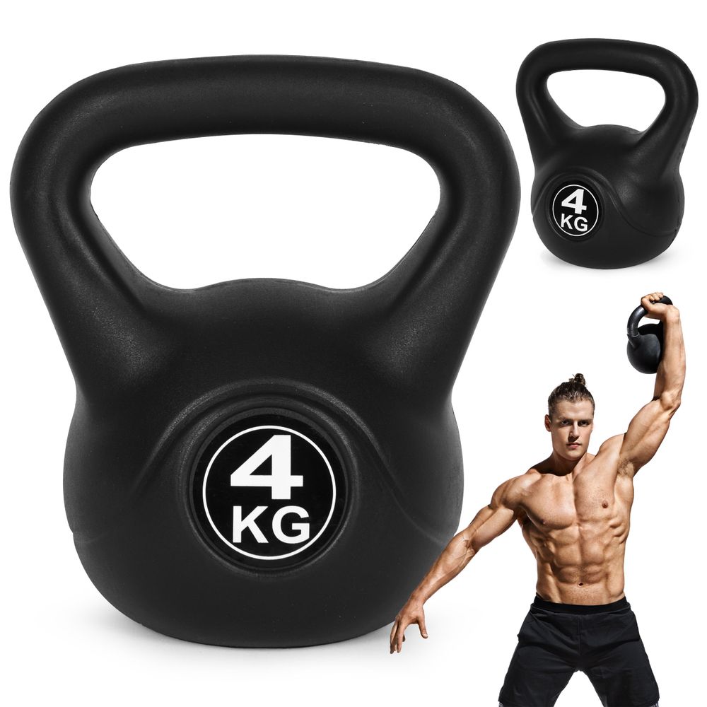Kettlebell 4 kg za vježbanje, bučica, lopta s utezima, teret za fitness, moderan dom slika 1