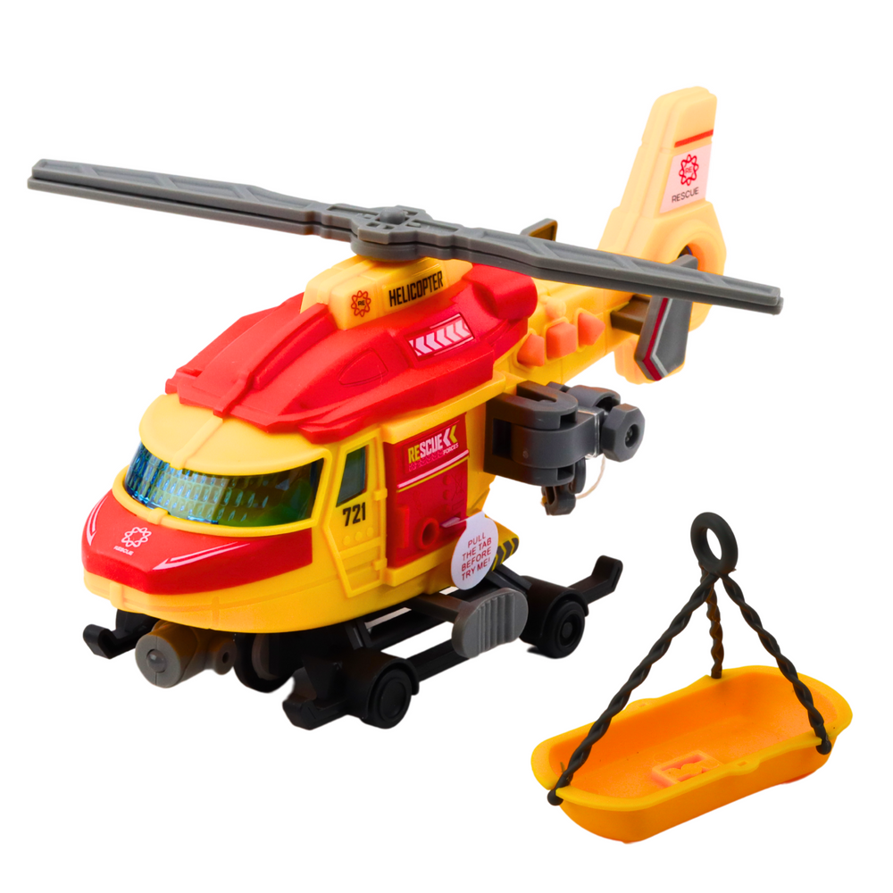 Spasilački helikopter, nosila, kuka, vitlo, pogon, svjetla, zvukovi, miks slika 4