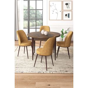 Tor Baroque, Cappuccino Set Trpezarijskog Stola i Stolica (5 Komada)