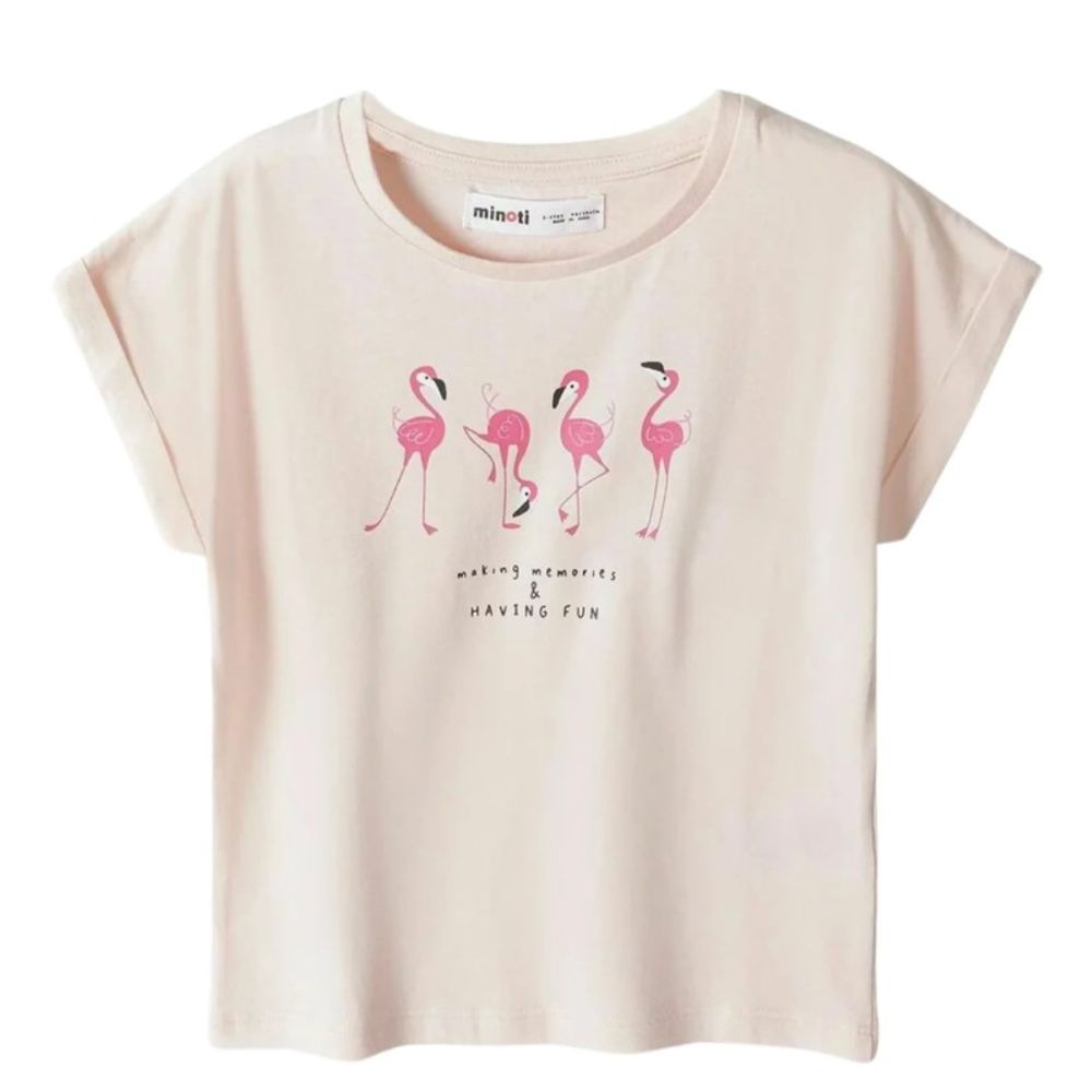 Minoti Majica kratkih rukava za bebe - Flamingo, 12-18 mj slika 1