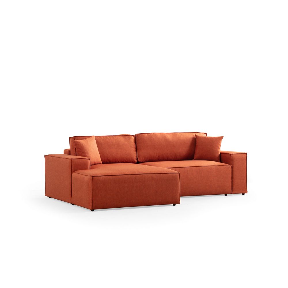 Pırlo Kutni Sofa na Razvlačenje - Narandžasti slika 6