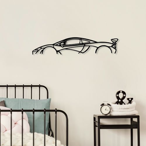 Mclaren P1 Silhouette Black Decorative Metal Wall Accessory slika 1