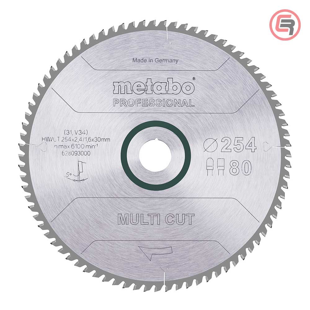 Metabo List Kružne Pile 254 x 2,4 / 1,6 x 30 / Z = 80 Multi Cut Professional - 628093000 slika 1