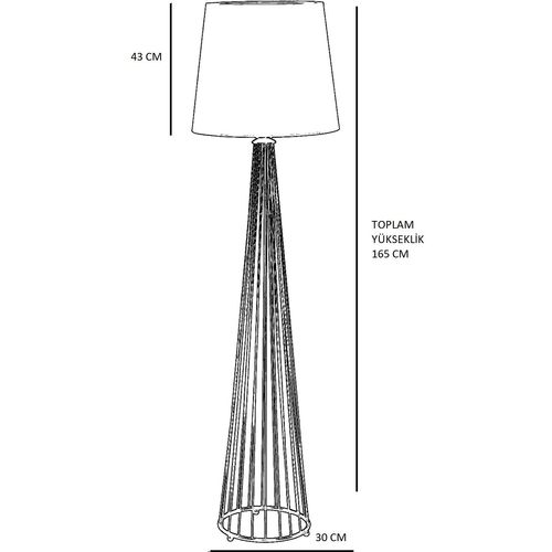 Akel Lambader Siyah Ayak Siyah Pramit Abajur Multicolor Floor Lamp slika 4