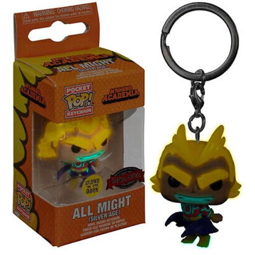 Pocket POP Keychain My Hero Academia All Might Silver Age Glow in the Dark Exclusive slika 2