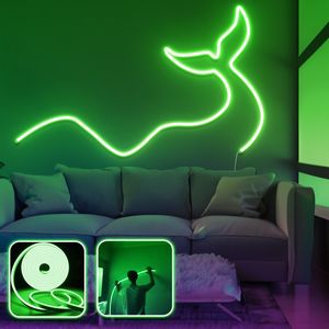 Wave and Tail - Large - Green Green Decorative Wall Led Lighting