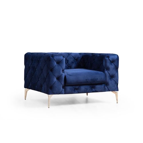 Atelier Del Sofa Como - Mornarsko plava fotelja sa naslonima za ruke slika 2