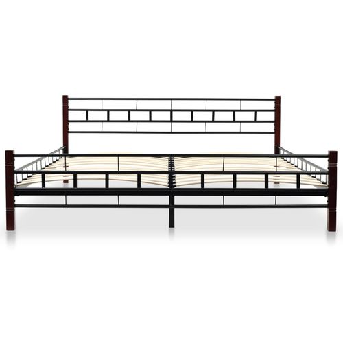 275641 Bed with Mattress Black Metal 180x200 cm(246737+241405) slika 25