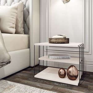 Lifon -White WhiteBlack Side Table