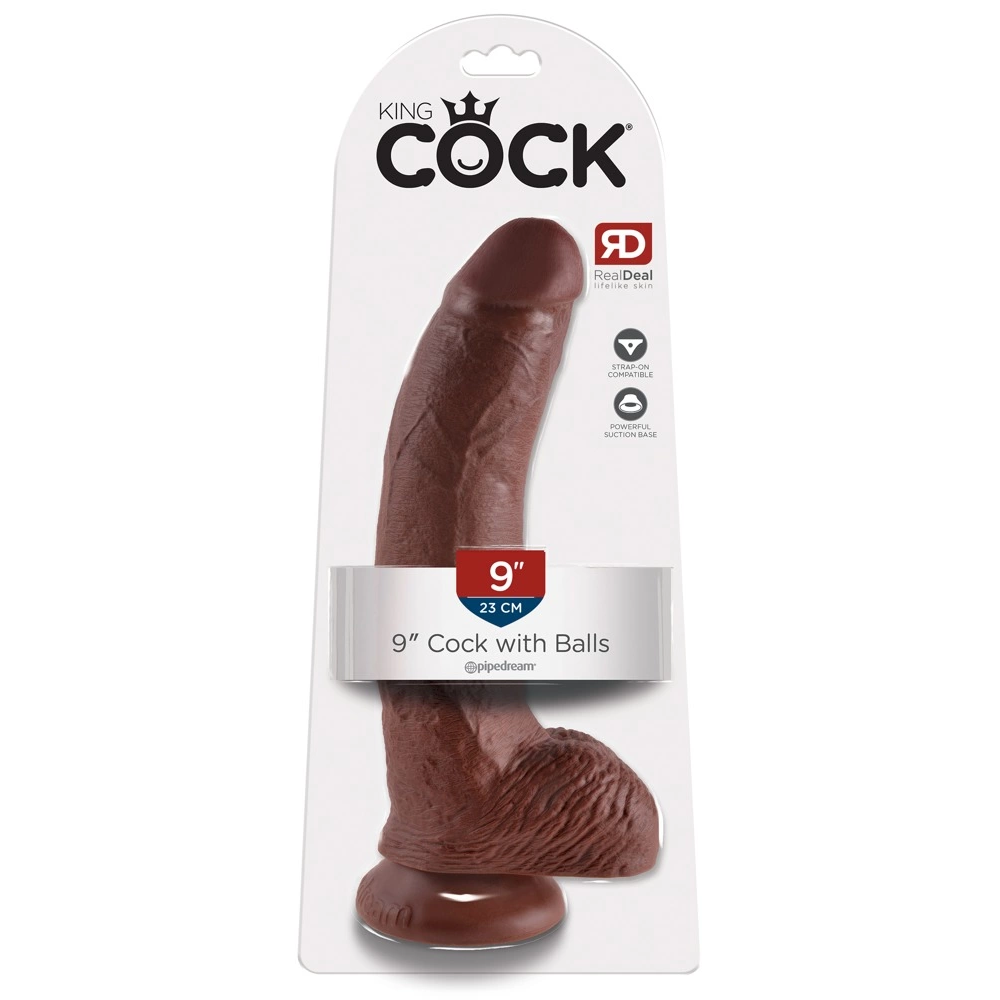 King Cock KC 23cm Cock with Balls Brown slika 1
