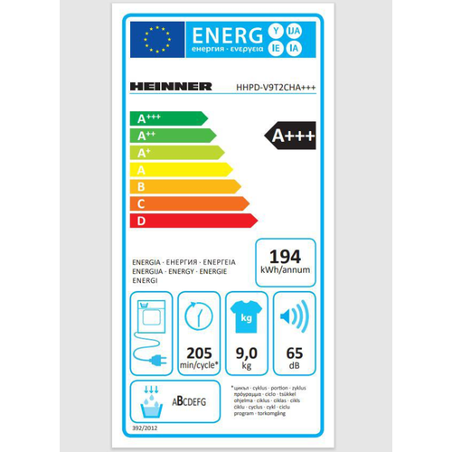 Heinner sušilica rublja s toplinskom pumpom HHPD-V9T2CHA+++ slika 4