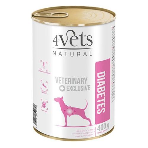 4Vets Natural Dog Veterinarska Dijeta Diabetes 400g slika 1