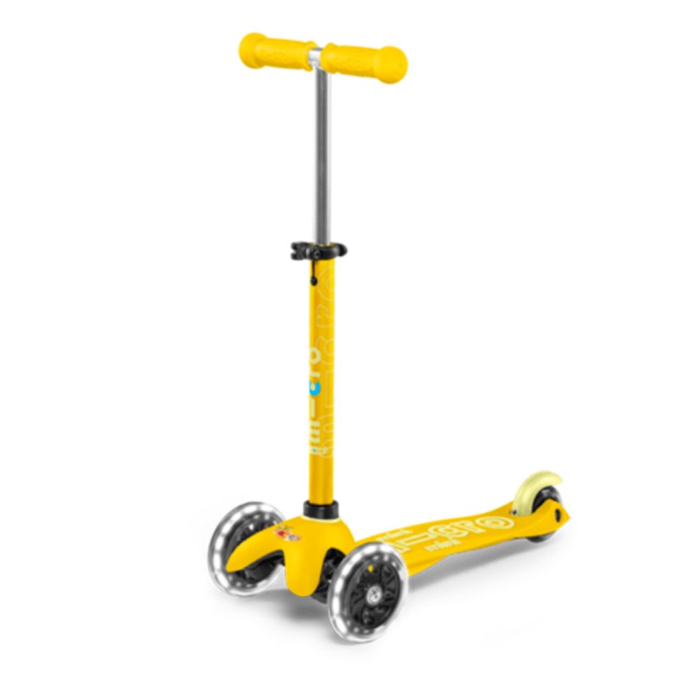 Micro Romobil Mini Deluxe LED, Žuti slika 1