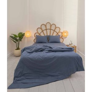 L'essential Maison Pacifico - Komplet posteljine za jedan krevet u mornarsko plavoj boji
