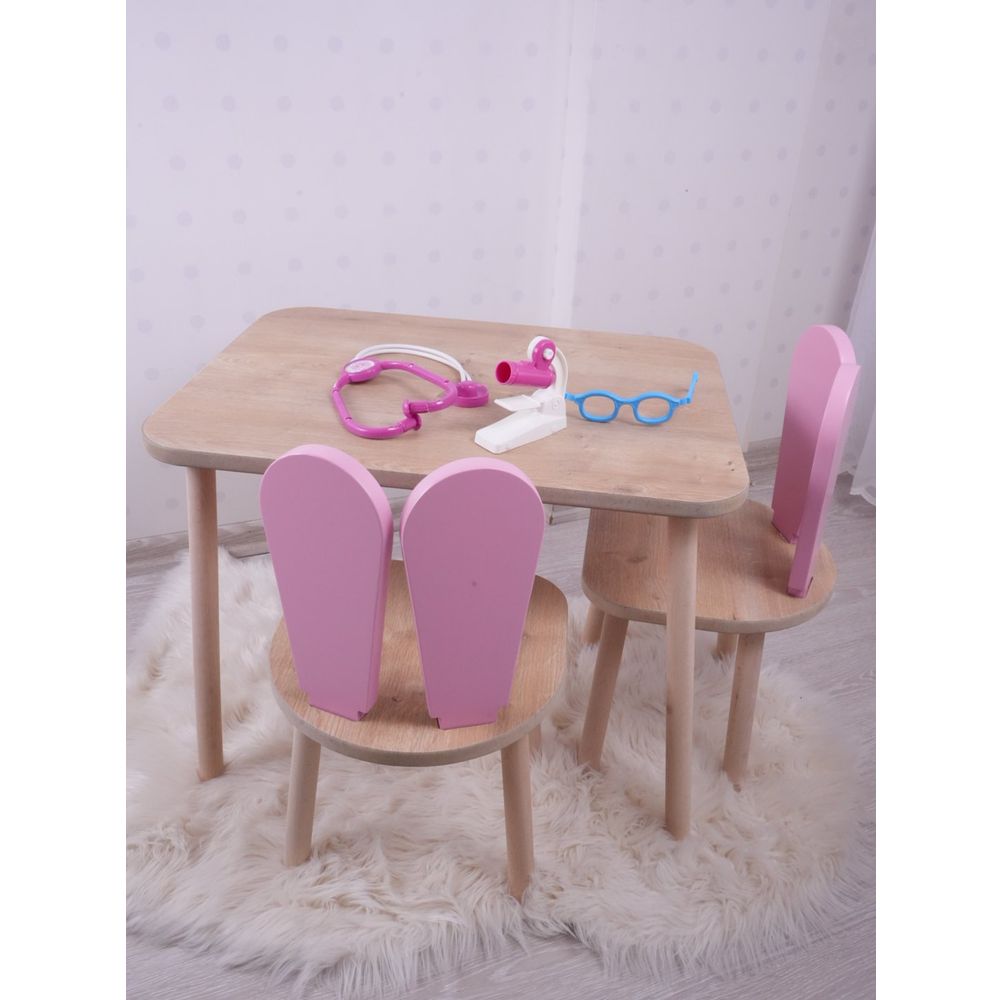Bunny One Set Stolica - Roza, Smeđa slika 1