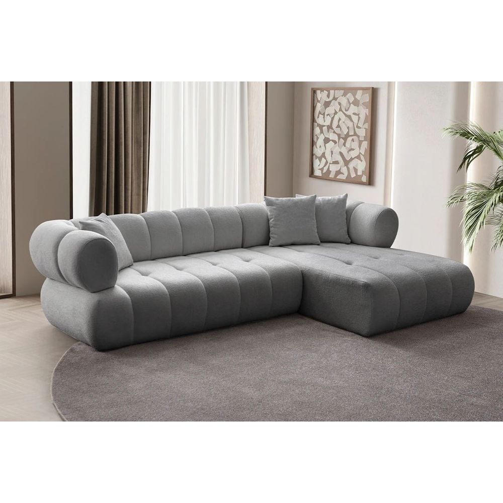 Ugaona Sofa Petra Desna - Siva slika 1