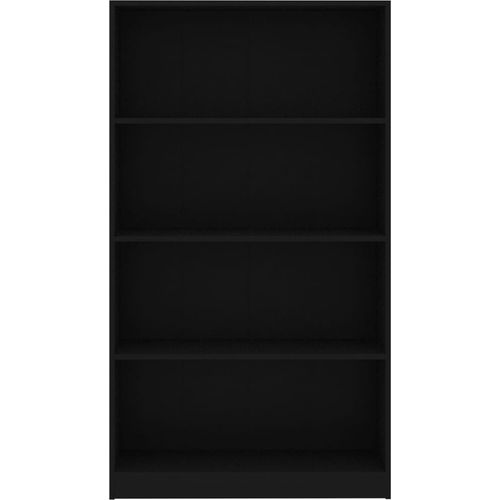 Ormarić za knjige s 4 razine crni 80 x 24 x 142 cm drveni slika 4