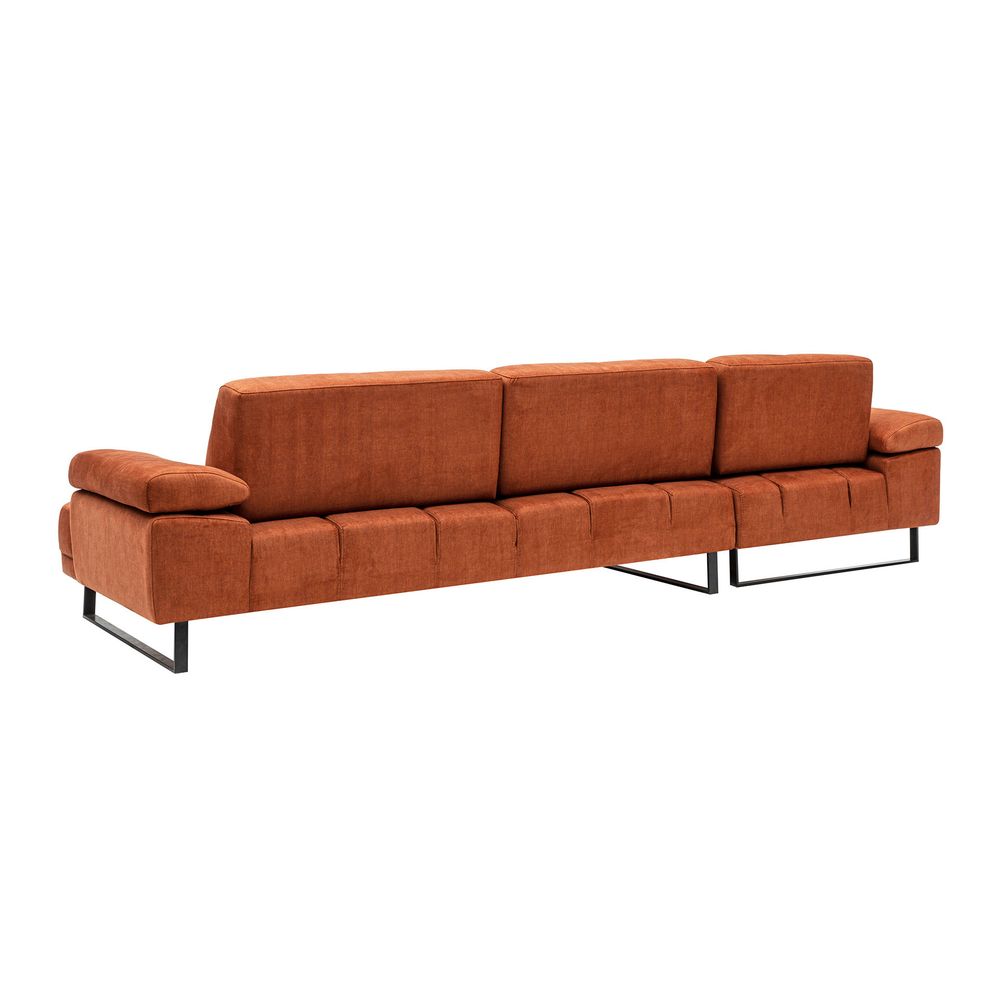 Mustang Veliki Lijevi Kutni Sofa - Narandžasti slika 11