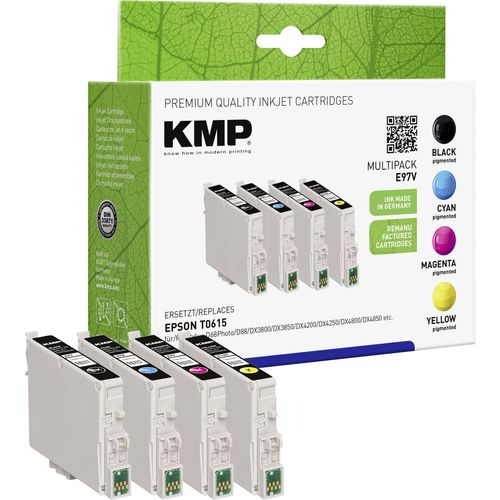 KMP tinta zamijenjen Epson T0611, T0612, T0613, T0614 kompatibilan kombinirano pakiranje crn, cijan, purpurno crven, žut E97V 1603,0005 slika 2