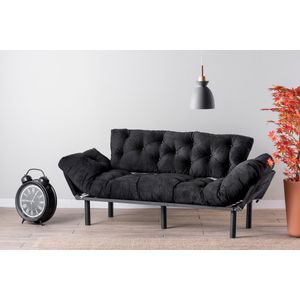 Nitta Triple - Crni Troosni Sofa na Razvlačenje