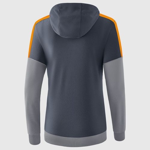 Ženska Hoodie Erima Squad u Bojama Slate Grey/Monument Grey/New Orange slika 2