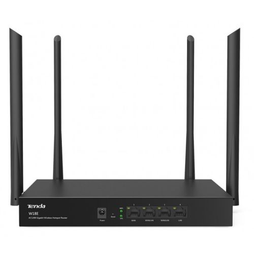 Tenda W18E AC1200 wireless dual band ruter 2.4+5GHz, 1W/3L, Gbit, 128mb, 4x5dBi 12v/1a 50users 300m2 slika 1