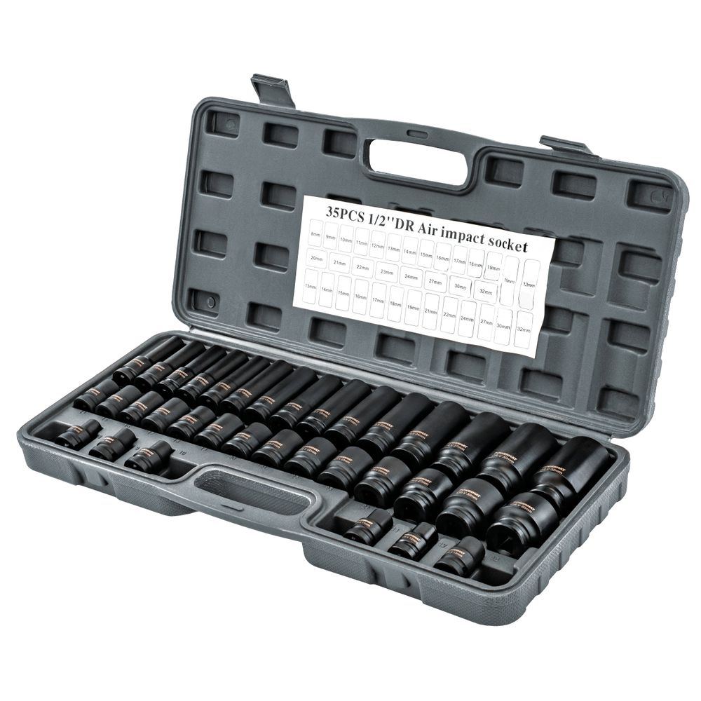 Set udarnih nasadnih nastavaka HEX – 35 dijelova, 1/2" slika 4