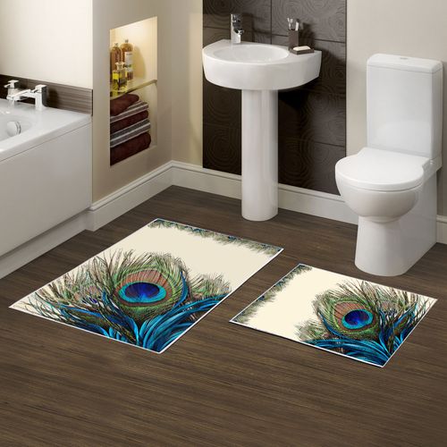 KT410 Multicolor Bathmat Set (2 Pieces) slika 1