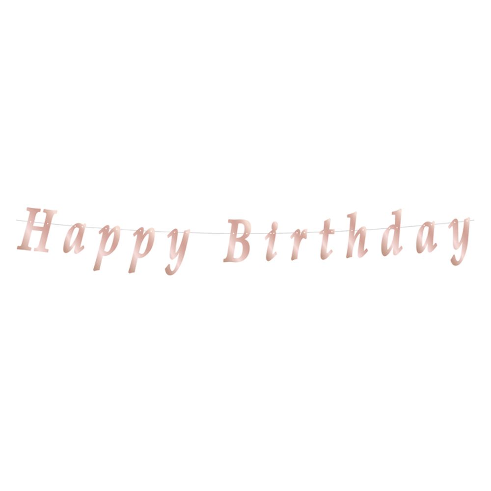 PF-GRGMD Baner Happy Birthday Metalik 200cm - Ružičasto zlato slika 1