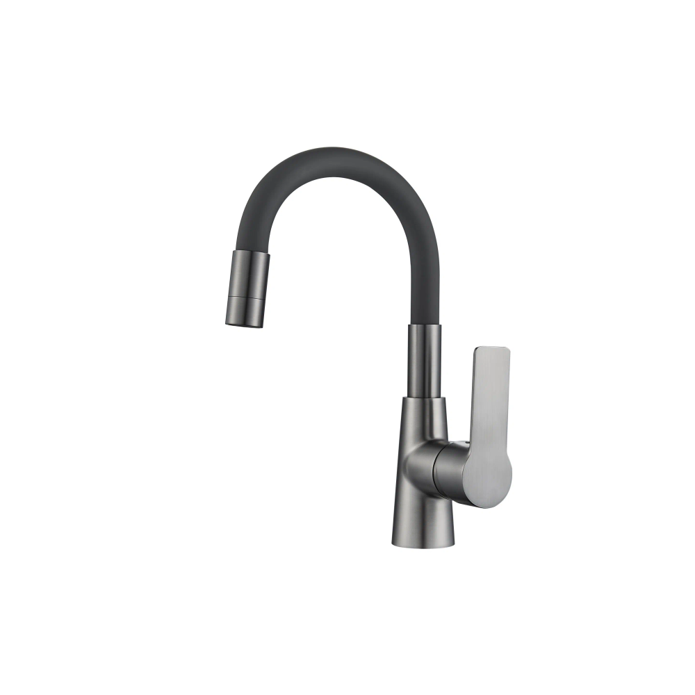 Inter Ceramic slavina za umivaonik alisado + set za ugradnju zinc/mesing gun grey slika 1