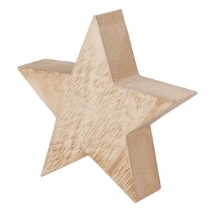 Božićni ukras-zvijezda drvena 10 x 2,5 cm