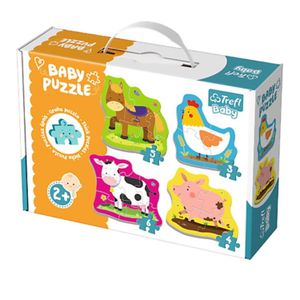 TREFL baby puzzle životinje na farmi (3,4,5,6) 36070