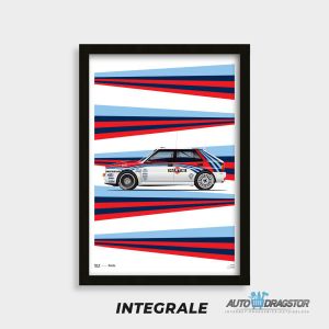 POSTER "LANCIA DELTA HF INTEGRALE RALLY" 50x70CM