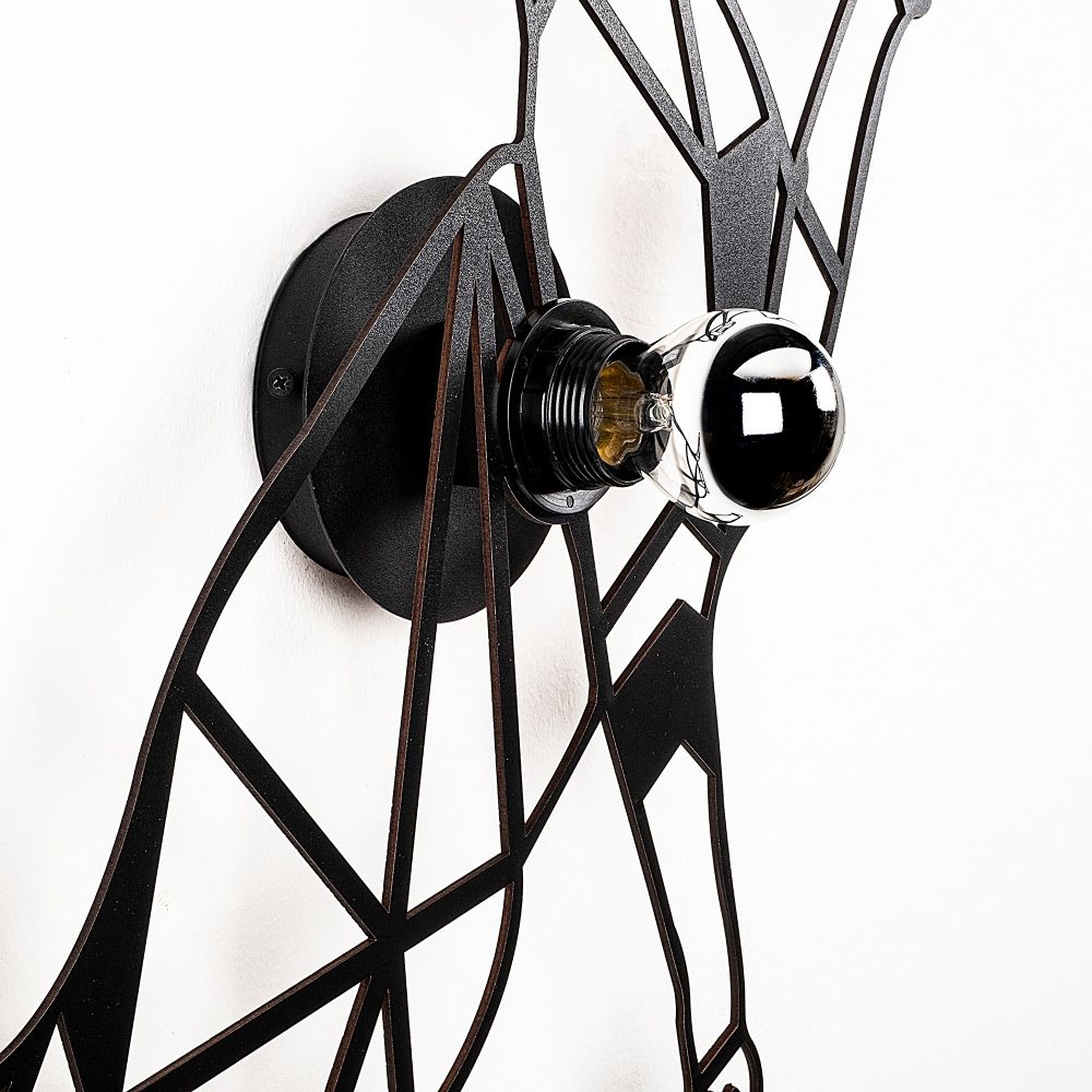 W-037 Crna Zidna Lampa slika 4