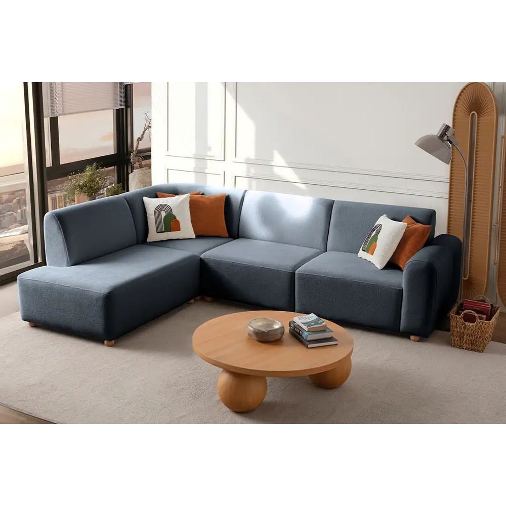 Ugaona Sofa S-Loft Left - Plava boja slika 1