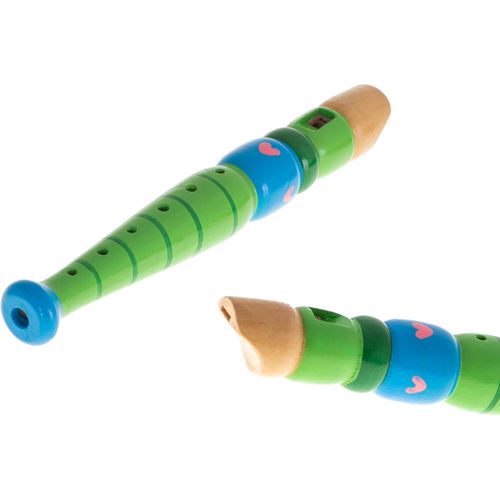 Drvena flauta, zeleno-plava slika 1