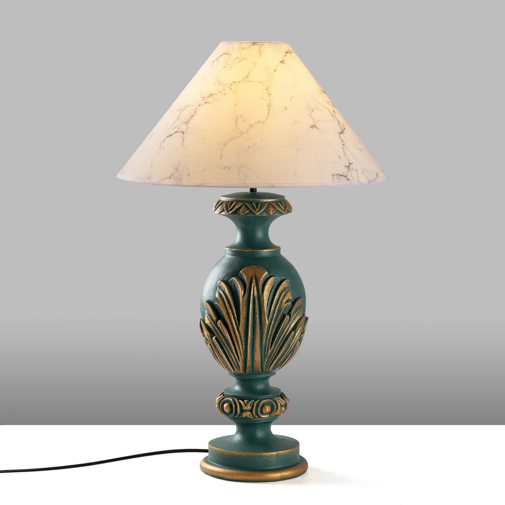 ELEGANZE-5312 Zelena i Bijela Stolna Lampa slika 5