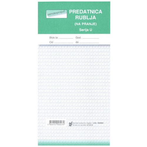 III-22 PREDATNICA ZA PRAONICU; Blok 2 x 50 listova, 10,5 x 21 cm slika 1