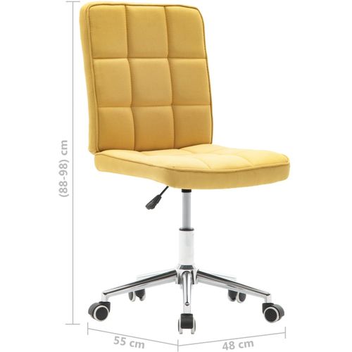 Blagovaonske stolice od tkanine 2 kom žute slika 18