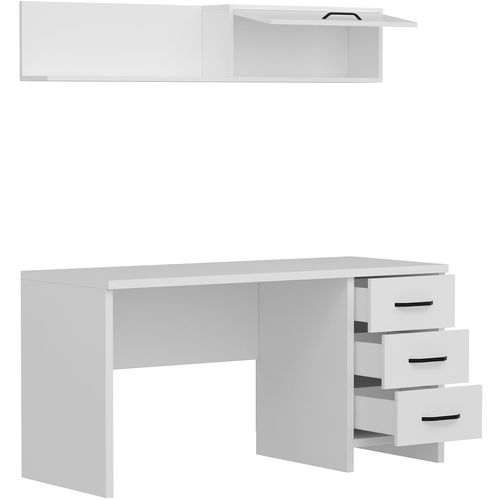 Troy - White White Study Desk slika 7