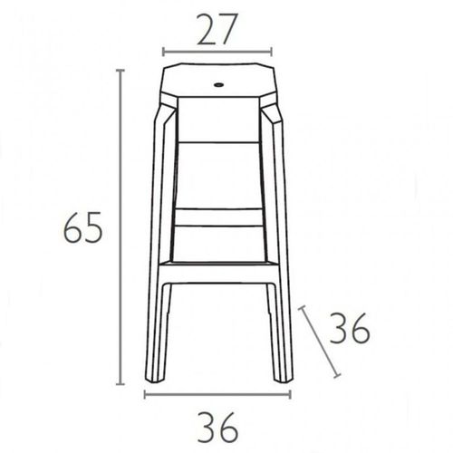 Dizajnerske polubarske stolice — MAKROLON • 2 kom. slika 2