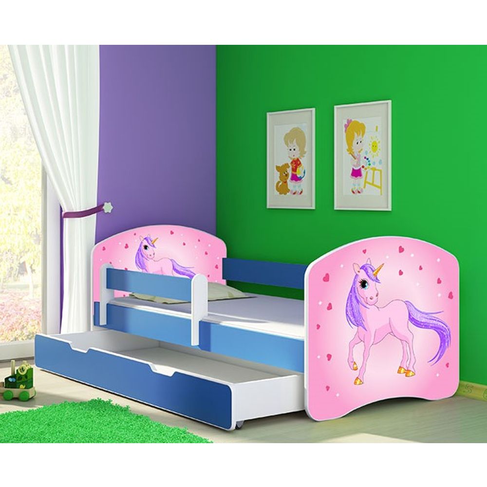 ACMA Dječiji krevet Acma II sa ladicom Blue - 160x80cm - Dezen 17 slika 1