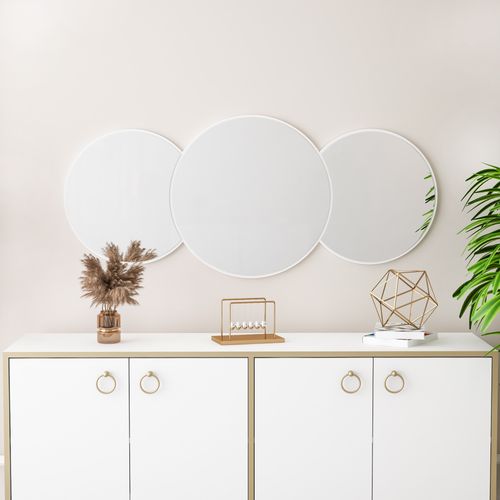 Royal Large - White White Decorative Chipboard Mirror slika 1