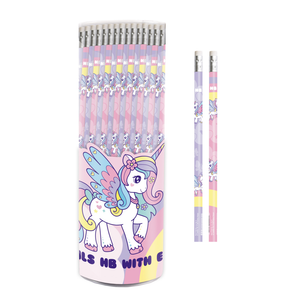 STARPAK 490972 Drvena olovka sa gumicom Unicorn, 48 kom