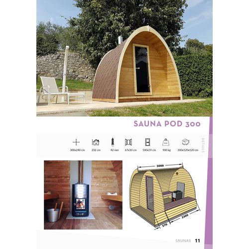 Vanjska sauna Saunapod 300 slika 6
