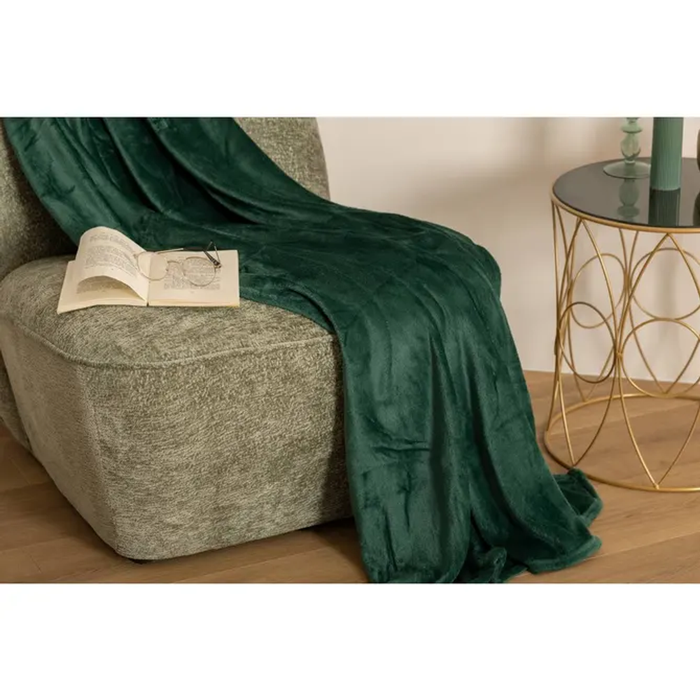 Atmosphera deka flanel 180x130cm poliester zelena slika 2