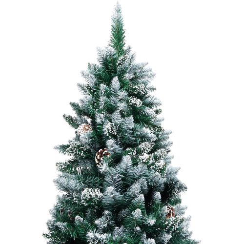 Umjetno božićno drvce sa šiškama i bijelim snijegom 240 cm slika 2