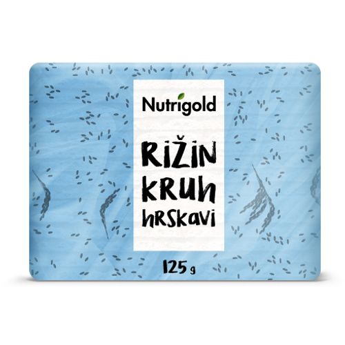 Nutrigold Rižin kruh Hrskavi - Bez šećera 125g  slika 1