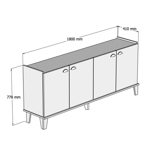 Hanah Home Sumer H3030 Hrast Mermerna Konzola slika 6